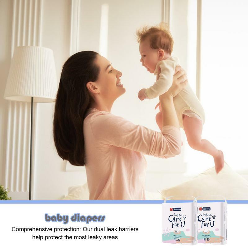 Pañales para recién nacidos que absorben la humedad durante la noche, indicador de humedad, a prueba de fugas, suministros para bebés, elásticos al tacto suave para niños