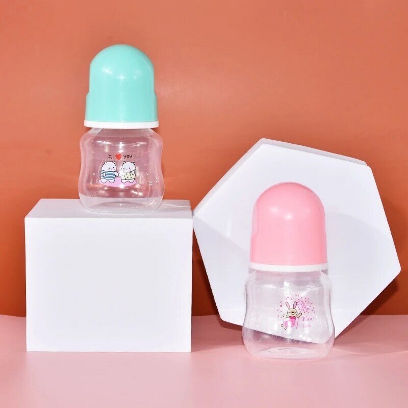 Mini Baby Zuigfles 50Ml Voor Pasgeboren Baby Veilig Pasgeboren Kinderen Verpleegkundige Voeder Vruchtensap Melkflessen Baby Benodigdheden