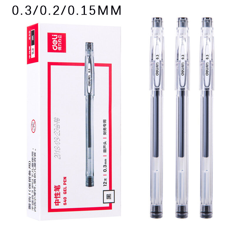 3 ชิ้น/ล็อต 0.3 มม.ปากกาเจลจีน Elegant สีดำ Finance เข็มปากกาสำหรับเขียนอุปกรณ์สำนักงานเครื่องเขียน Kawaii ปากกา