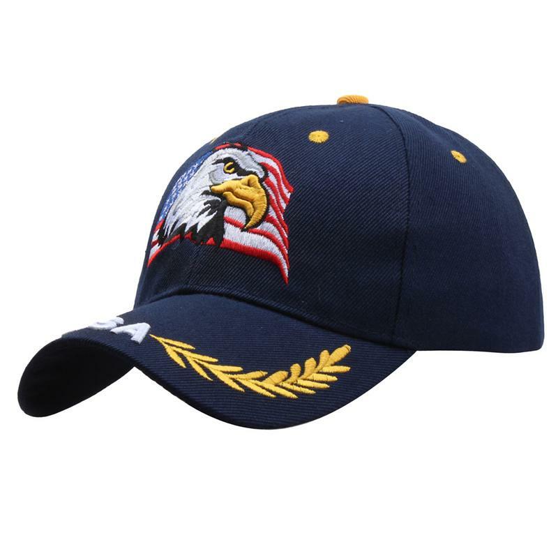 Topi Trucker untuk pria topi Baseball pria keren bersirkulasi topi olahraga luar ruangan yang dapat dipakai ulang topi tabir surya bordir patriotik untuk pria