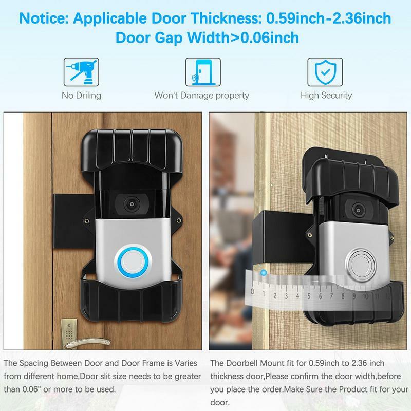 Door Video Doorbell Anti-Theft Video Door Bell Mounting Bracket Video Doorbell Holder Video Bell Bracket For Home Office