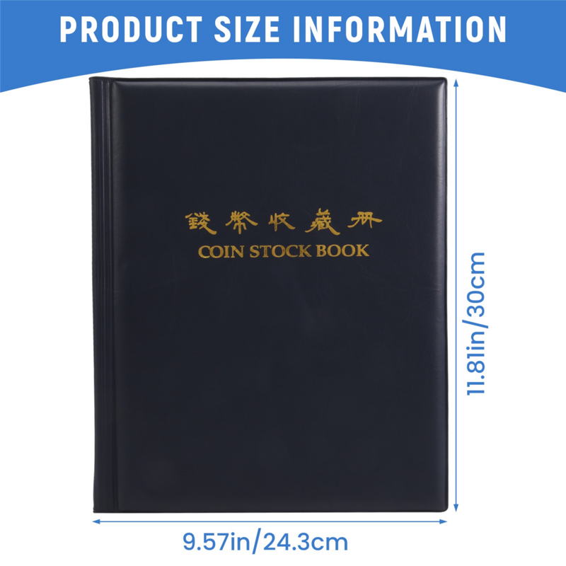 PCCB Album di monete da 200 pezzi di alta qualità per portamonete in cartone adatto libro di raccolta di monete professionale (colore