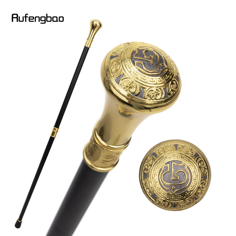 Oro nero di lusso G arte medievale massoneria massoni bastone da passeggio moda bastone da passeggio pomello bastone da passeggio 93cm