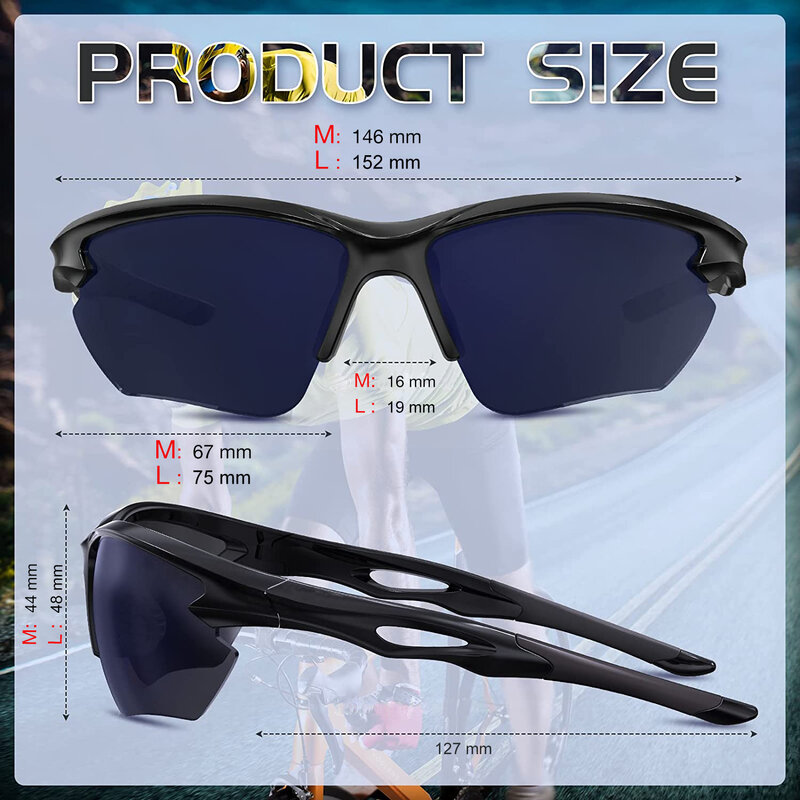 YOOLENS Polarized Sports Sunglasses for Men Women Cycling Fishing Golf Driving Shades Sun Glasses Tr90 Y009