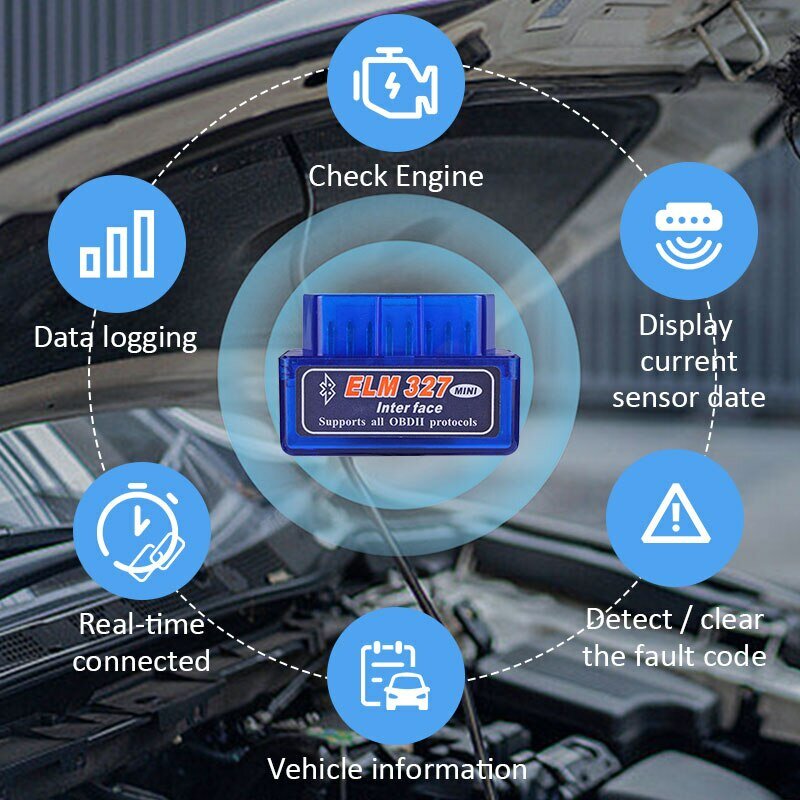 Detektor kesalahan otomotif Universal, Diagnosis konsumsi bahan bakar kendaraan dan deteksi dekoder mengemudi Obd On Board Box