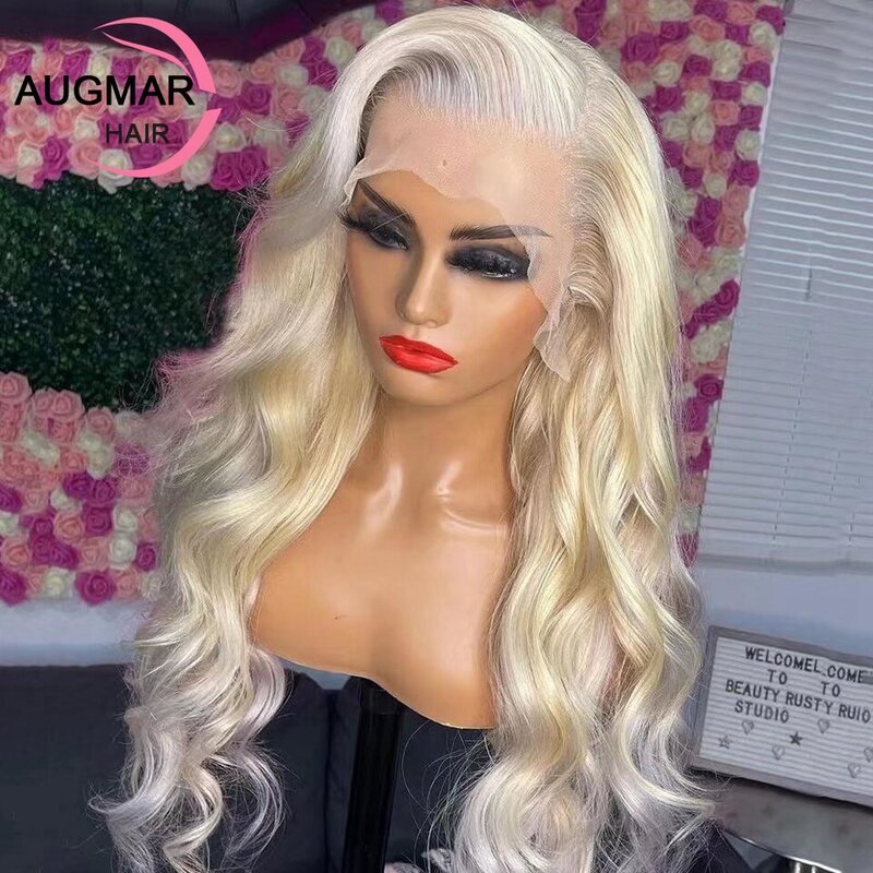 13x4 Transparent 613 Lace Frontal Wig Human Hair Silk Top Body Wave Lace Front Wig Silk Base Blonde Human Hair Wigs For Women