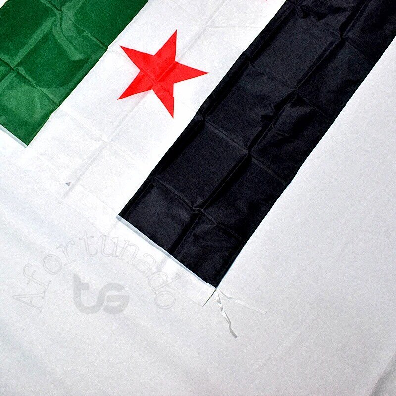 ซีเรีย90*150ซม.สาธารณรัฐอาหรับซีเรียธงแบนเนอร์3X5ฟุตแขวนNational Flag Homeตกแต่งธง