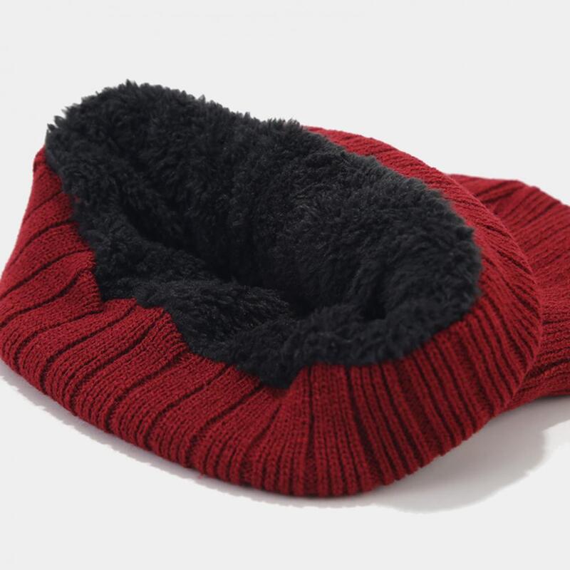 ユニセックスニット帽スカーフと手袋セット冬のビーニー、暖かいフリースの裏地、男性用ニットタッチ、セットあたり3個