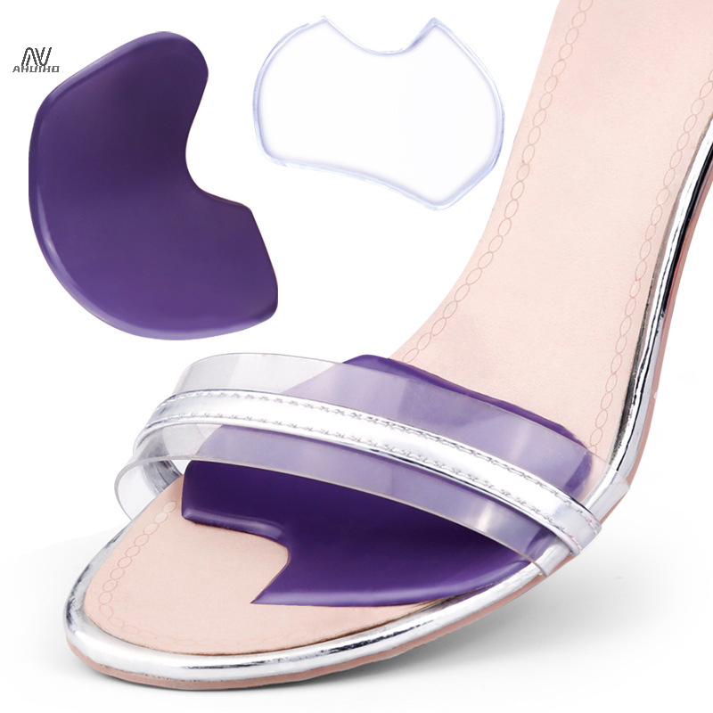 Dla kobiet buty antypoślizgowe wkładki samoprzylepne wkładki sandały Anti-slip ulga w bólu tancerka podnóżek żel silikonowy Fore podnóżek s