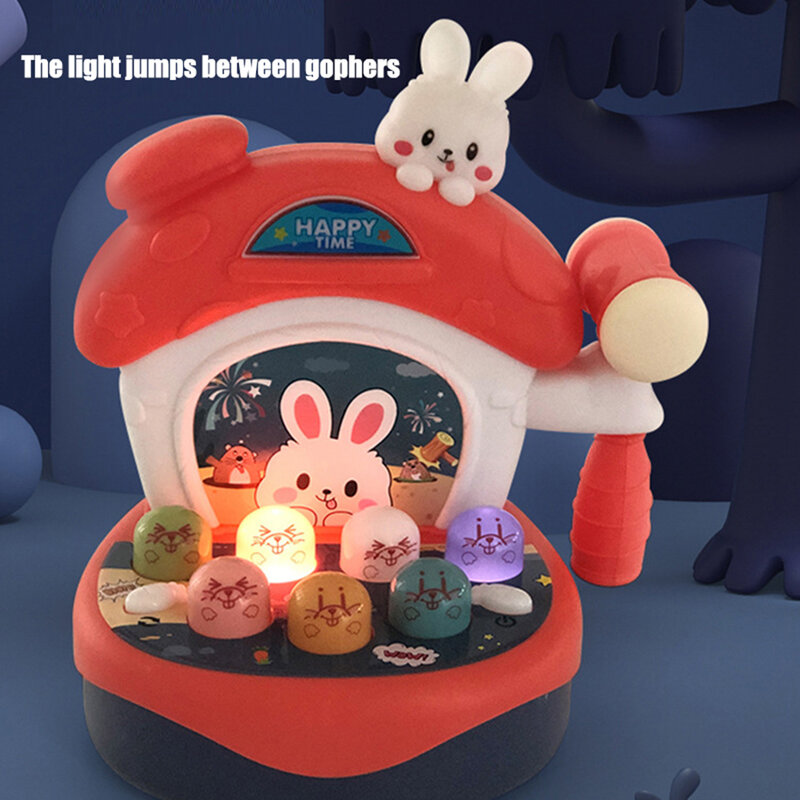 Baby light and music whack-a-mole game console, multi-functional knock-knock educational toy for infants and young children