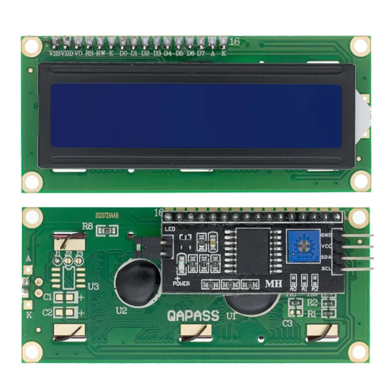 Interface de exibição LCD para Arduino, tela azul e amarela, tela verde, caracteres 16x2, PCF8574, IIC, I2C, LCD1602, 5V