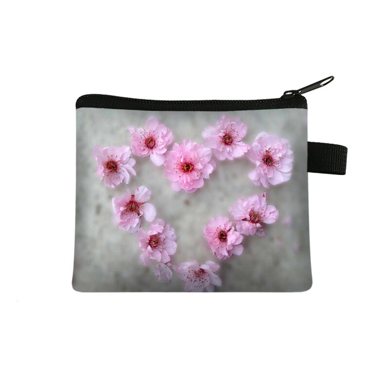 Бумажник Carteira для мужчин и женщин, Компактный женский кошелек с милым цветком, без рисунка, простой модный Дамский держатель для карт