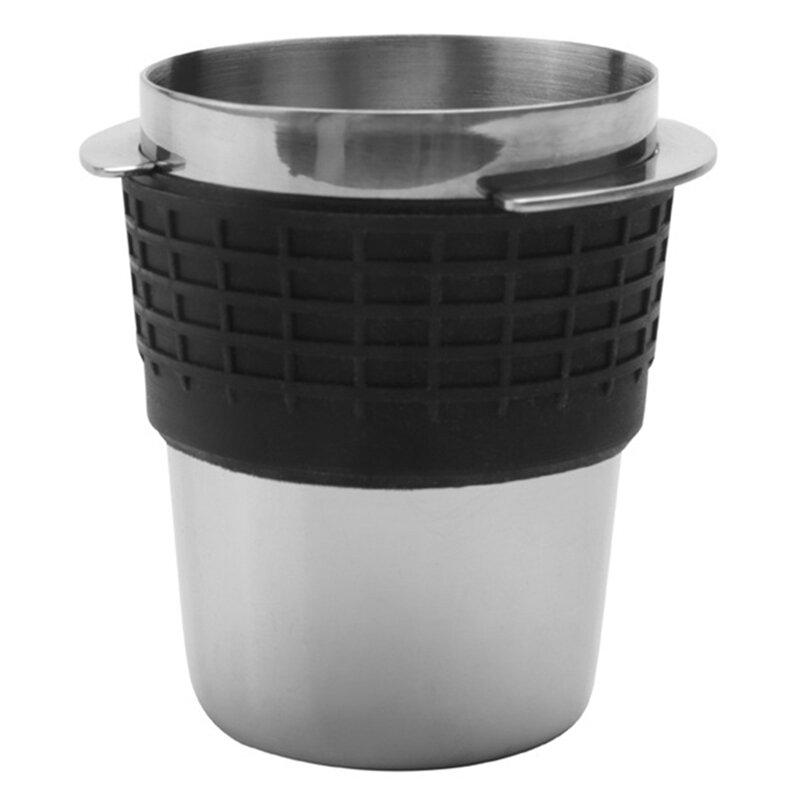 Aço inoxidável café dosagem copo, Sniffing caneca para máquina de café expresso, resistente ao desgaste, prata