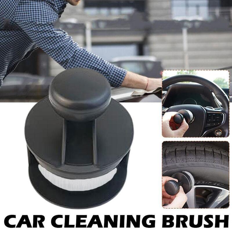 Car Tire Brush Dust Removal Artifact Brush Seal Design With Car Portable Brush Cover High Density Cleaning Accessories Car D1x6