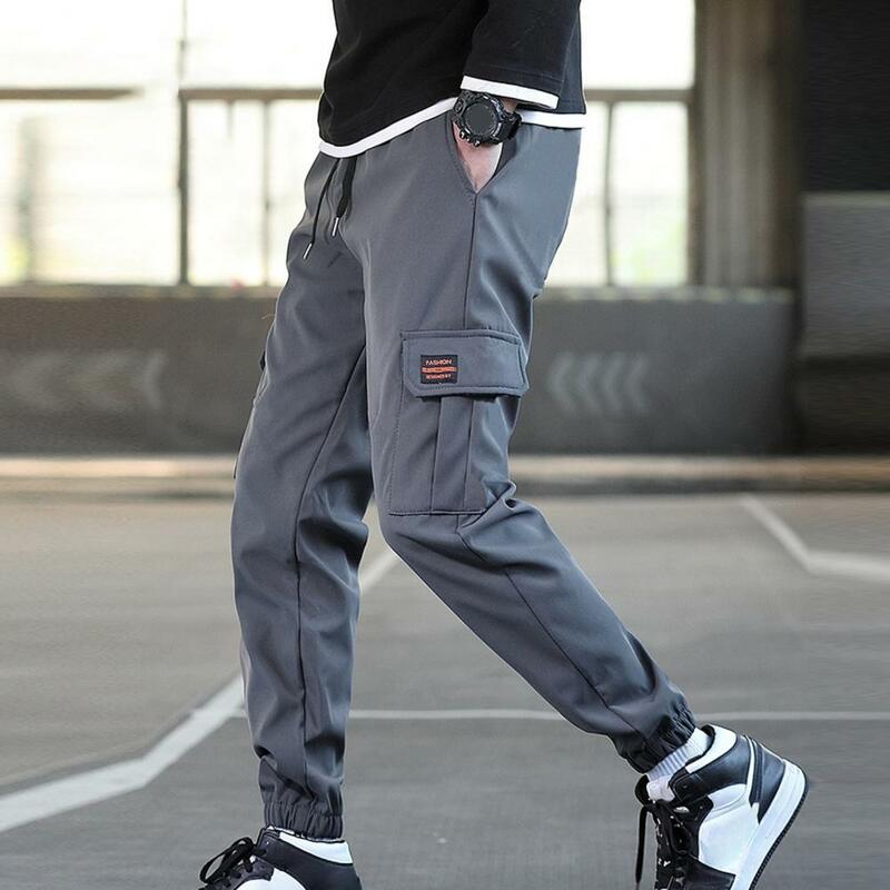 Outono dos homens calças de carga hip hop harem joggers calças multi-bolso calças de carga magro moletom masculino pantalones hombre