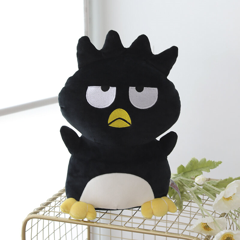 Sanrio Bad Badtz Maru juguete de peluche suave, lindo estilo japonés Anime pingüino negro muñeca abrazo peluches regalos de cumpleaños para niñas, 30/40/60cm