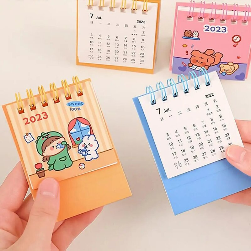 Zeit Management Plan Nützlich Stehend Flip Desktop Monatliche Kalender Tragbare 2023 Schreibtisch Kalender Faltbare Büro Liefert