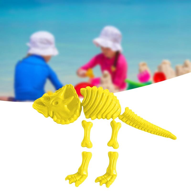 7 Pieces Kids Skeleton Theme Sand Model for Kids Age 2 3 4 5 6 8 Sandbox Sand Travel Toys