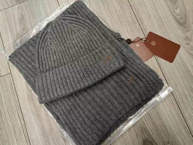 SIJITONGDA cappello sciarpa Set lana uomo 2024 nuovo autunno inverno business caldo comfort elasticità gentlman di alta qualità
