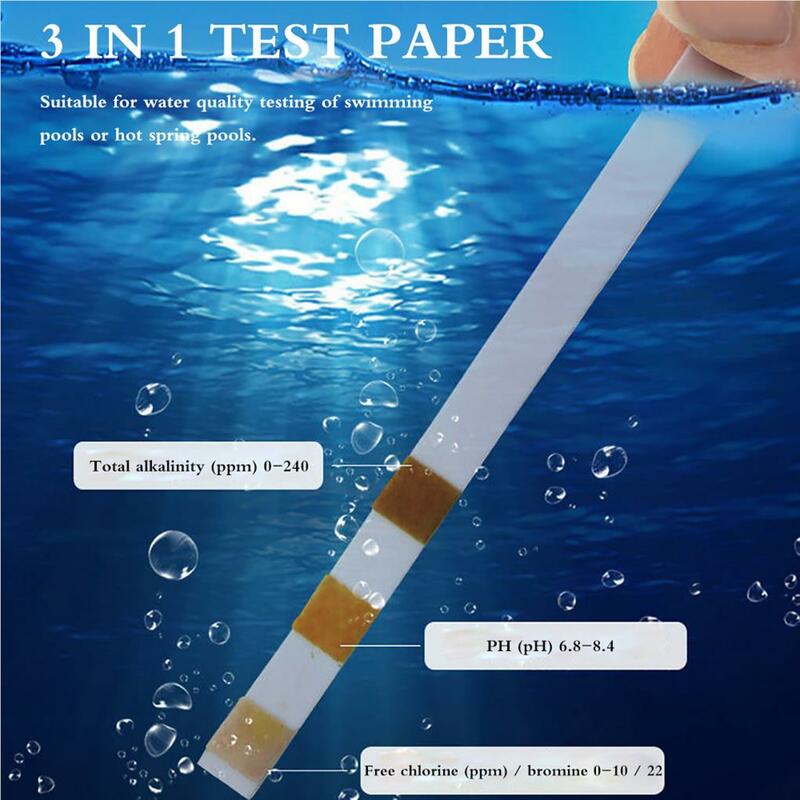 50X Water Tester Testing Strip Test Tool Accurate Simple Operation Multipurpose Swimming Accessories Aquarium Spa