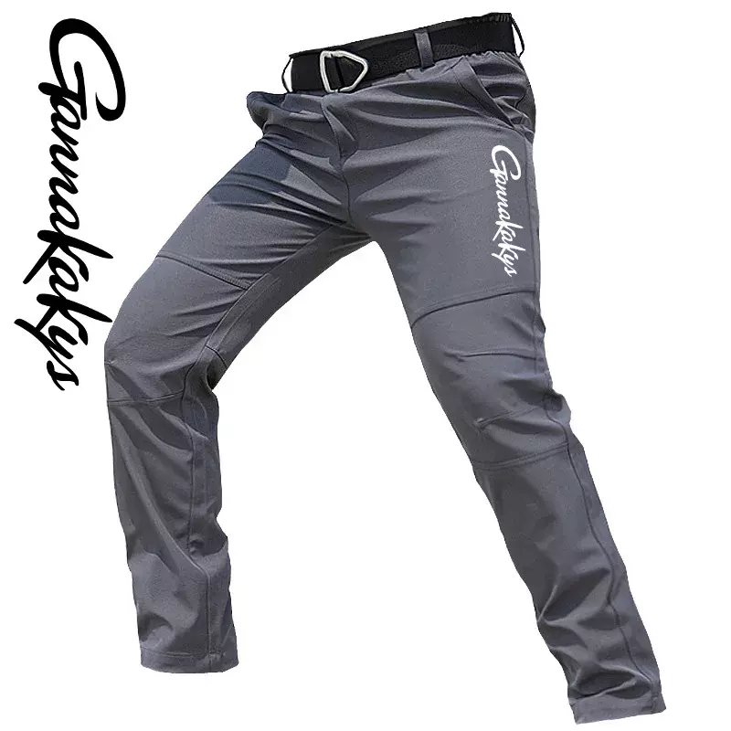 2024 Summer Men's Fishing Pants Windproof Hiking Sports Elastic Pants Fitness Breathable Running Travel Pants