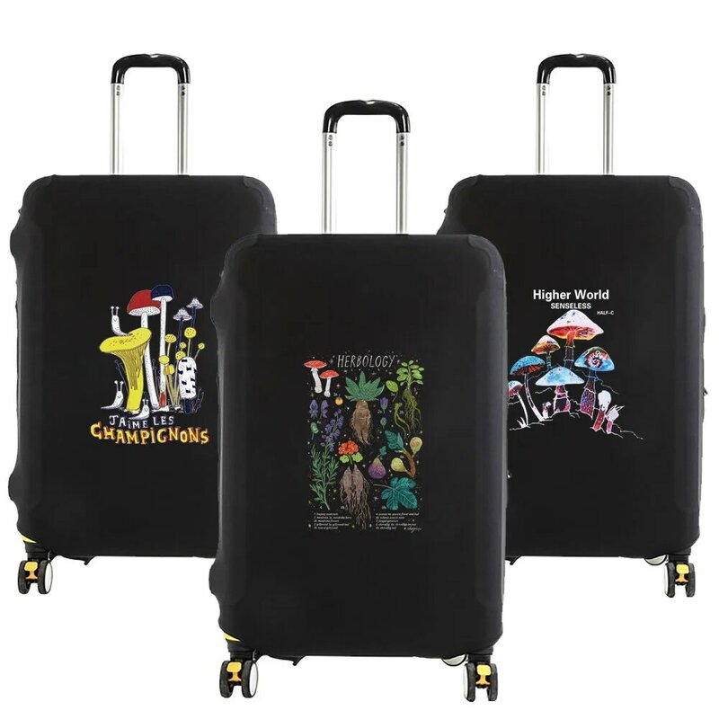 2022 Luggage Protective Cover for 18-32 Inch Fashion Mushroom Serie Pattern Suitcase Elastic Dust Bags Case Travel Accessories