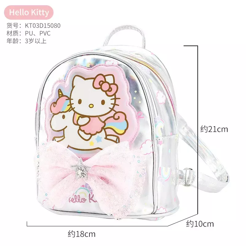 Sanrio Olá Kitty estudante mochila, bonito dos desenhos animados mochila, grande capacidade, novo