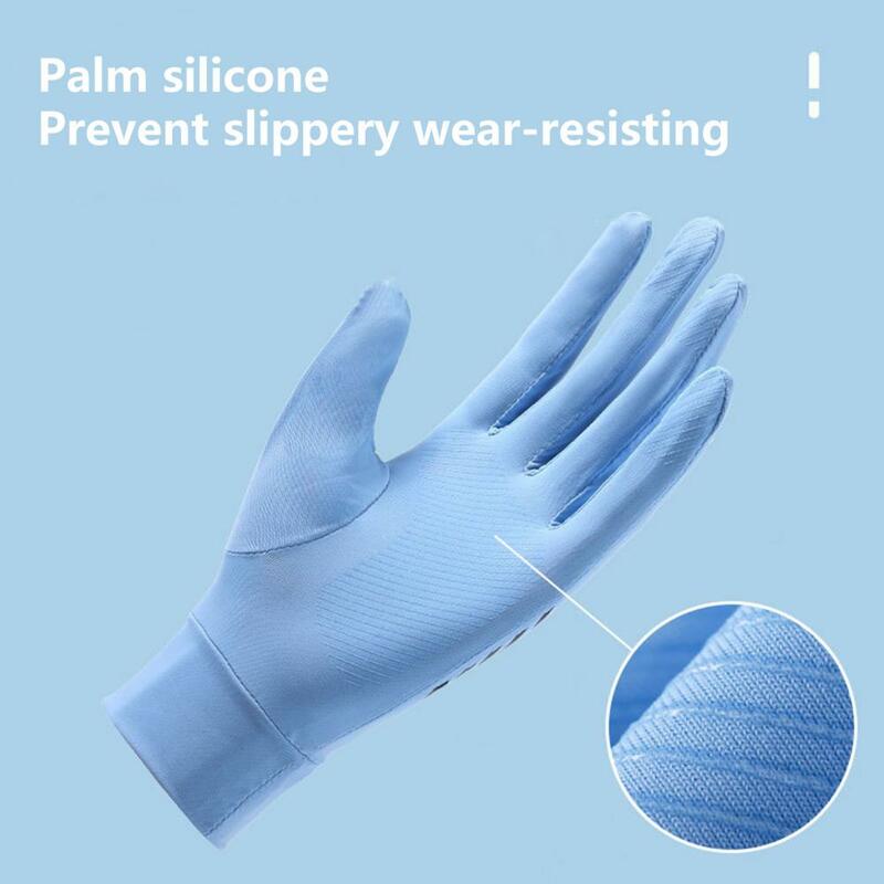 Gloves Non-allergenic Driving Gloves 5 Colors Sun Protection  Unique Sunscreen Ice Silk Thin Gloves