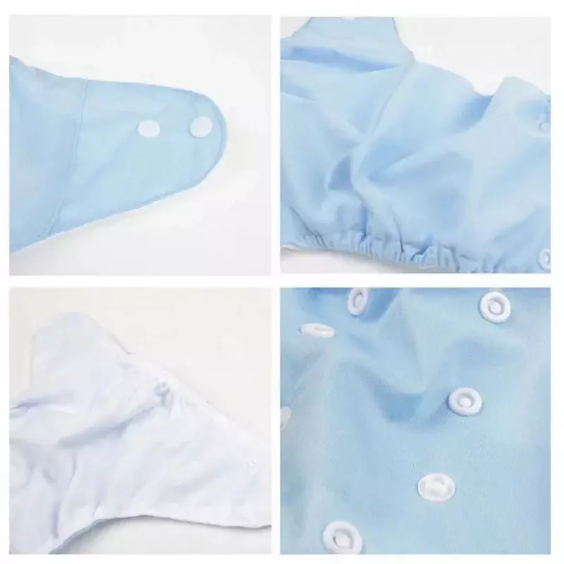 Fralda de bebê de pano lavável ajustável, calças de fralda tamanho único, urina fralda terno, 8-15kg, 10pcs por lote