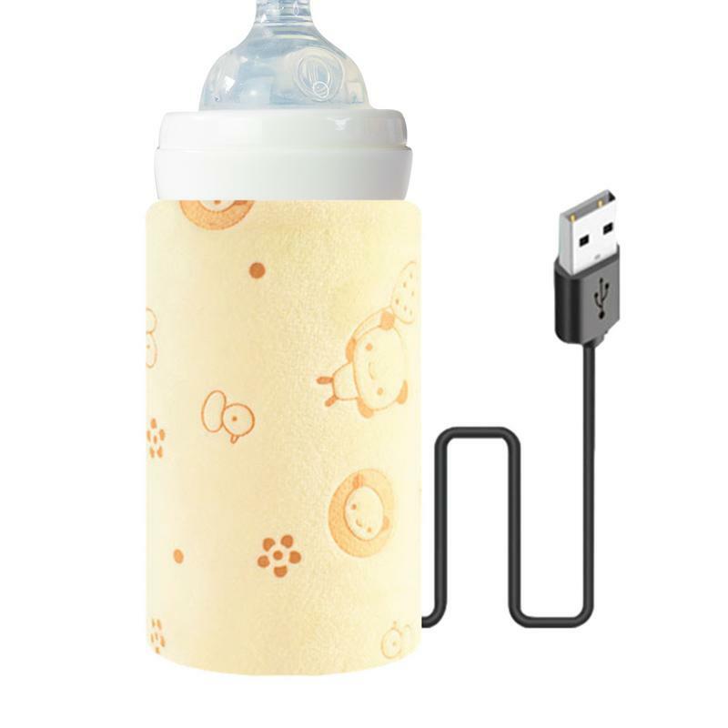 Calentador de botellas de viaje USB portátil, calentador de leche, cubierta de aislamiento, manga de calentamiento rápido, protector de calor de botella de lactancia de viaje