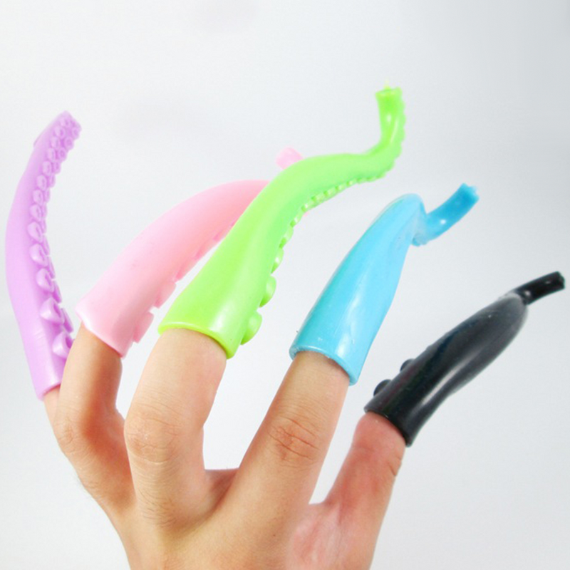 Mini giocattoli per bambini per bambini per bambini burattini da dito tentacoli: bomboniere tentacolo 5 pezzi