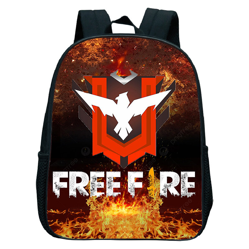 Lightweight Mini Bookbag Free Fire Print Backpack Boys Girls Waterproof Kindergarten Bag Video Game Pattern School Bags for Kids