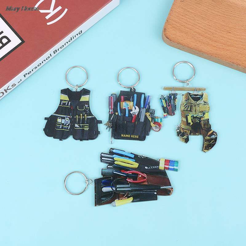 Sac à outils en acrylique, sac à outils personnalisé pour électricien, accessoire porte-clés en acrylique