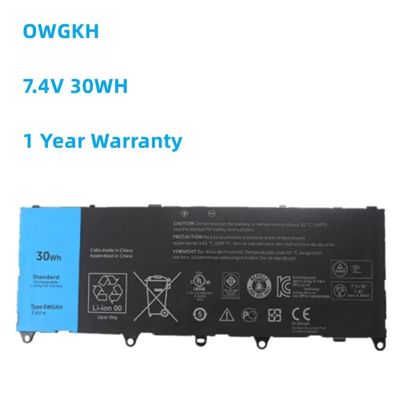 Bateria do portátil do portátil de DELL, 7.4V, 30Wh, H91MK, Y50C5, OWGKH, Novo