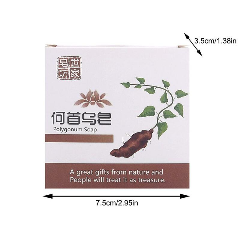 1 buah promosi mencegah kerontokan rambut He Shou Wu sabun minyak esensial sabun Multiflora sabun sampo Bar sabun
