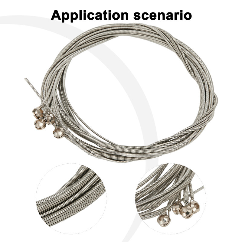 Trwała nowa praktyczna jakość zastępuje struny basowe akcesoria do wymiany stalowy rdzeń węglowego stalowy sznur 1 zestaw