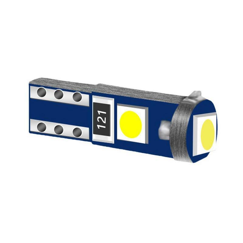 Lampu instrumen mobil T5 bohlam LED 3030 3SMD lampu indikator peringatan dasbor 12V LED T5 merah putih kuning biru 10 buah
