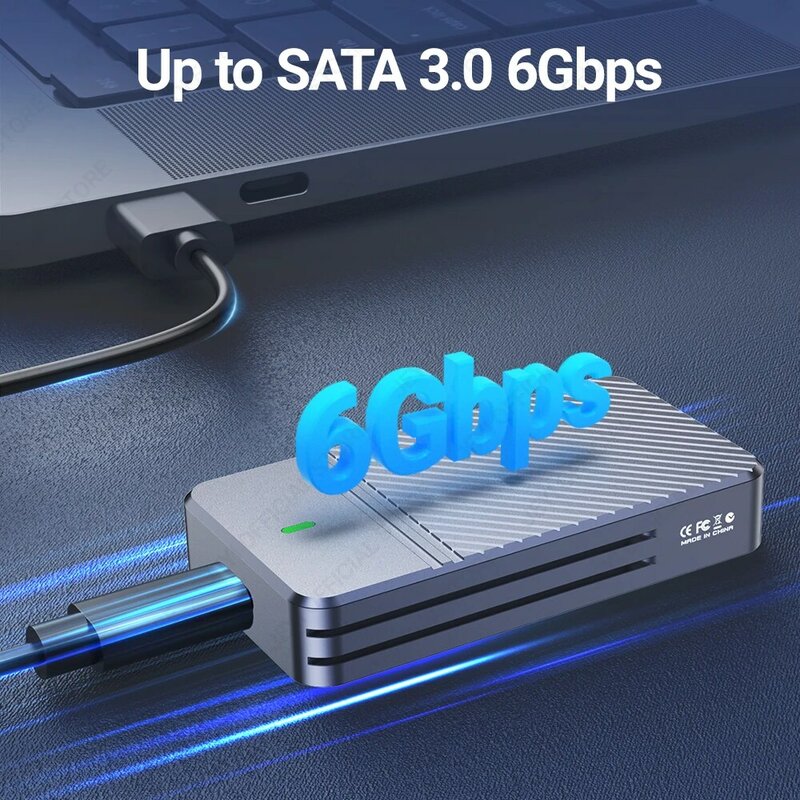 Jeyi msata-USB 3.1 Gen2 10gbpsハードドライブ用のタイプCポート付きアダプターケース
