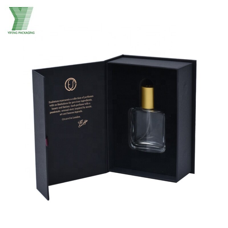 Papelão Caixas Inserir Frankincense Papel Embalagem Caixa De Presente para Perfume, Copo De Vidro Magnético, Óleo Essencial, Produto Personalizado