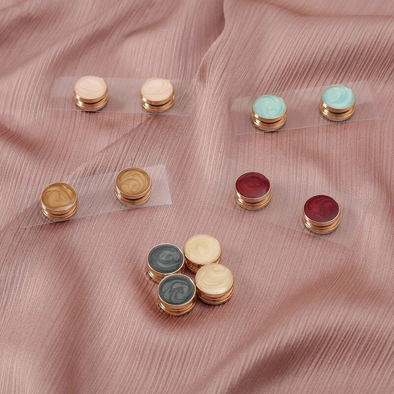 A Pair Simple And Stylish Strong Magnet Magnetic Button Brooch Women Clothing Sweater Hoodie Suit Bag Scarf Hat Accessories