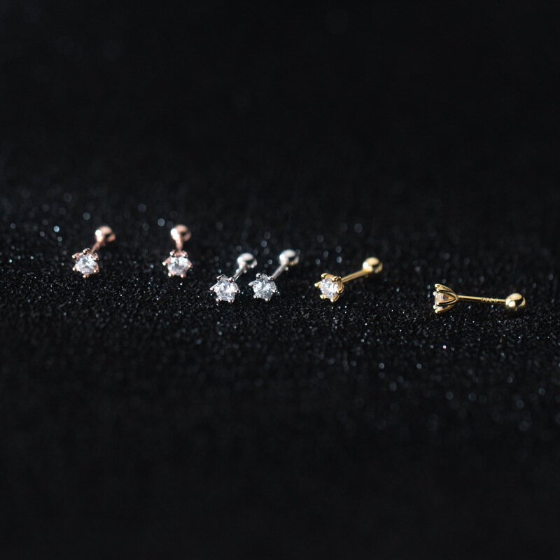 Женские серьги с бусинами La Monada, маленькие минималистичные серебряные серьги 925 пробы, школьные винты для девушек, летние