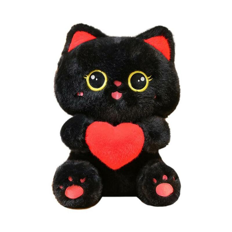 40/50 Cm Cute Cat Doll Little Black Cat Plush Toy Confession Gift Sleeping Pillow Plush Stuffed Dolls For Children Birthday M1L1