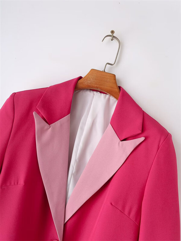Zack regen frauen anzug 2023 herbst mode damen lässig zweiteiliges set farblich passender einreiher anzug für damen anzug