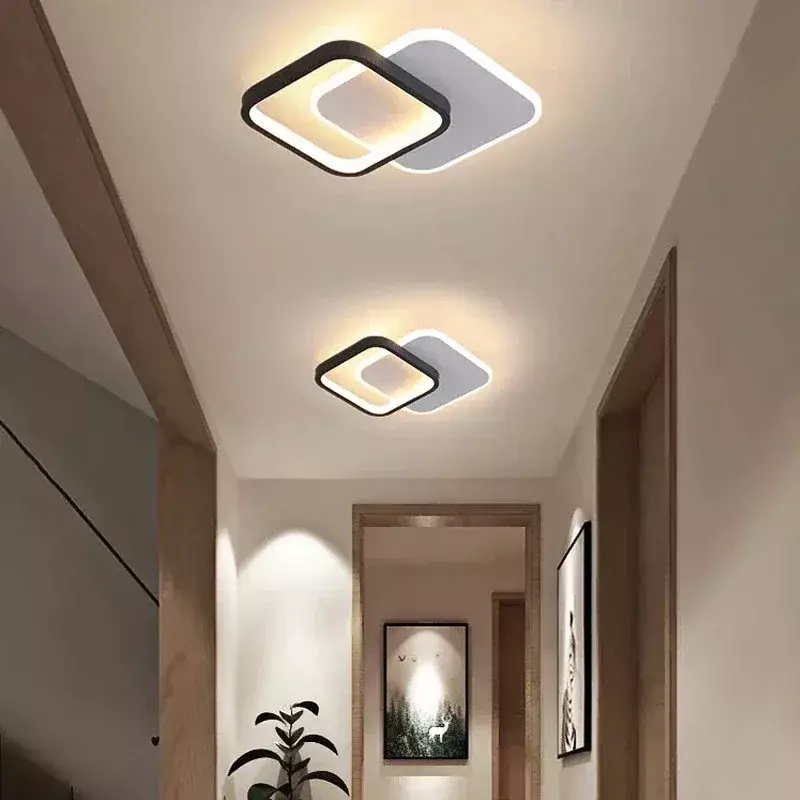 Lampu langit-langit LED Modern koridor kamar tidur lampu langit-langit dengan kap lampu kristal ruang tamu balkon dalam ruangan perlengkapan pencahayaan rumah