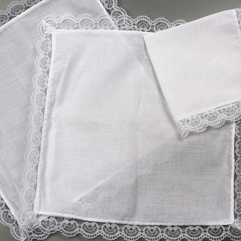 Белый легкий белый носовой платок с кружевной отделкой для мужчин, свадебные деловые принадлежности