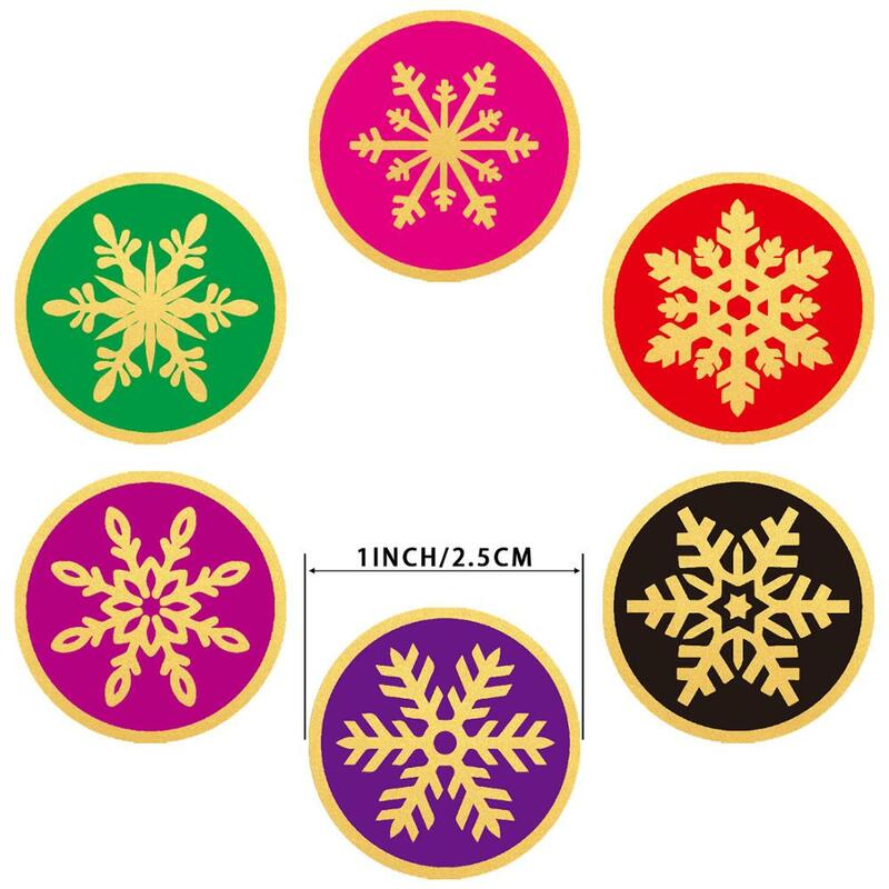 50-500pcs Snowflake Santa Merry Christmas Stickers Paper Sealing Label Stickers For Bakery Packaging Decoration Gifts Stationery