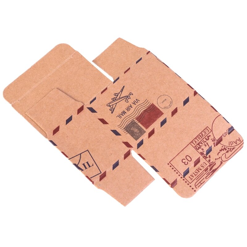 50Pcs/set Candy Boxes Stamp Design Chocolate Packaging Kraft Gift Box Wedding