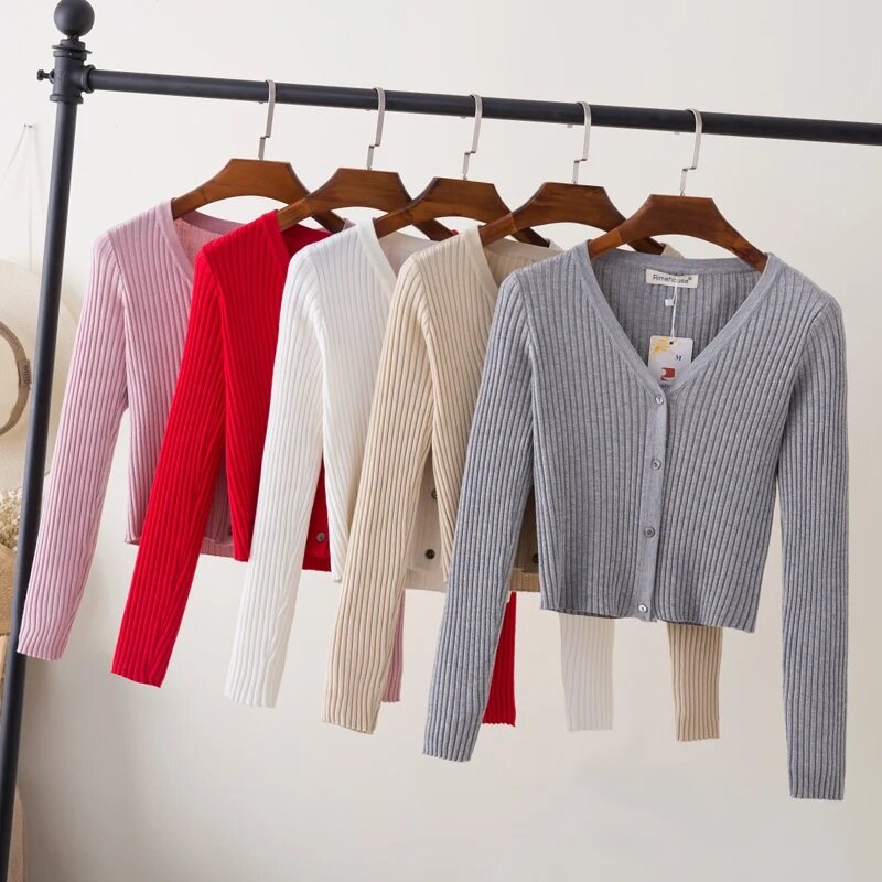Sweter damski czarny sweter z koreański, dzianinowy z długim rękawem Top swetry z dzianiny damski płaszcz wiosenny 2024 bluzki
