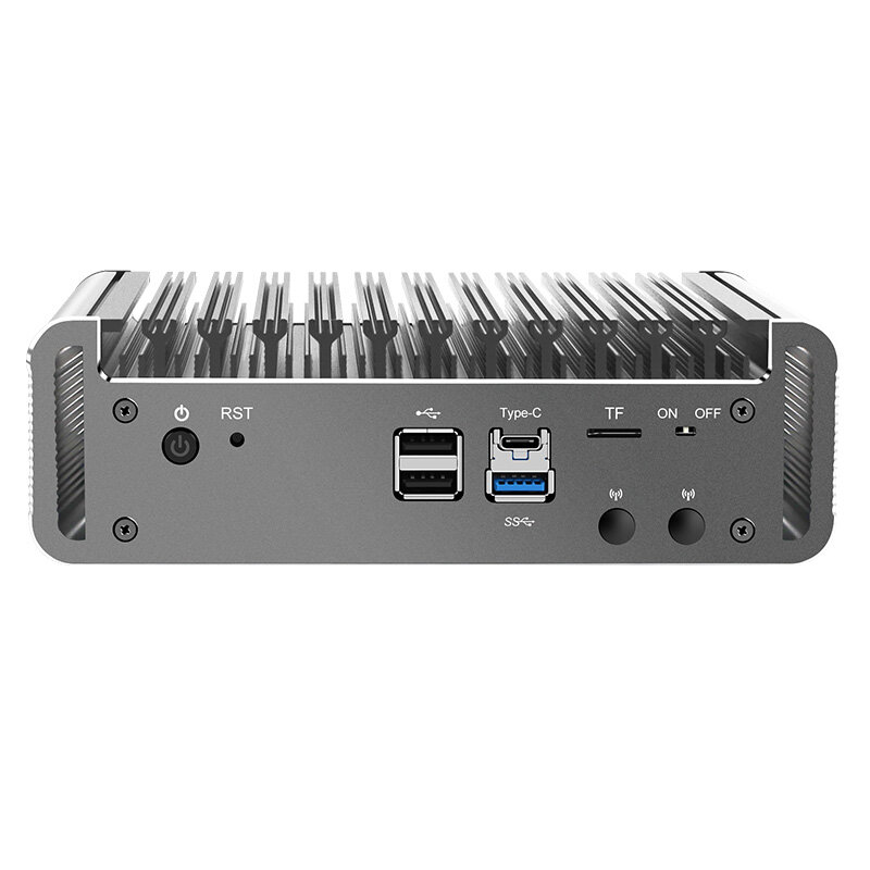 Enrutador suave sin ventilador de 12ª generación Intel Celeron J6413 4x i226-V 2,5G LAN 2 * NVMe 2 * SATA Firewall Mini PC Proxmox ordenador ESXi AES-NI