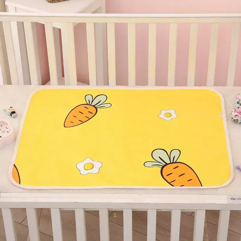 Tikar pengganti bayi, tikar popok untuk bayi baru lahir tahan air portabel alas perubahan meja lantai bermain dapat digunakan kembali